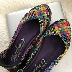 Skechers memory foam rainbow shoes